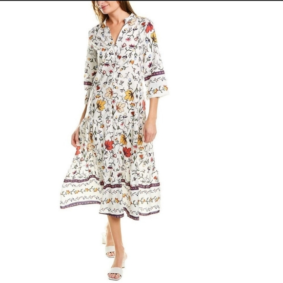 To My Lovers Maxi Dress Tiered Button Liberty Floral and Paisley - size medium - Picture 2 of 14